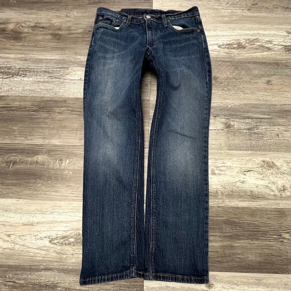 Levis 541 Dark Wash Blue Mens 33x29 Athletic Fit Tapered Denim Jeans Red Tab - Picture 1 of 12